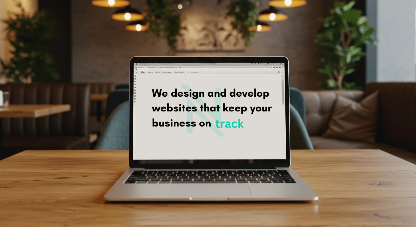 Team working on website development